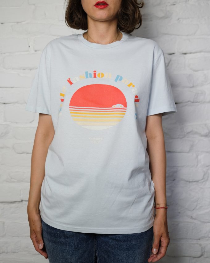 ana bacinger wears retro summer t-shirt from her lfp collection