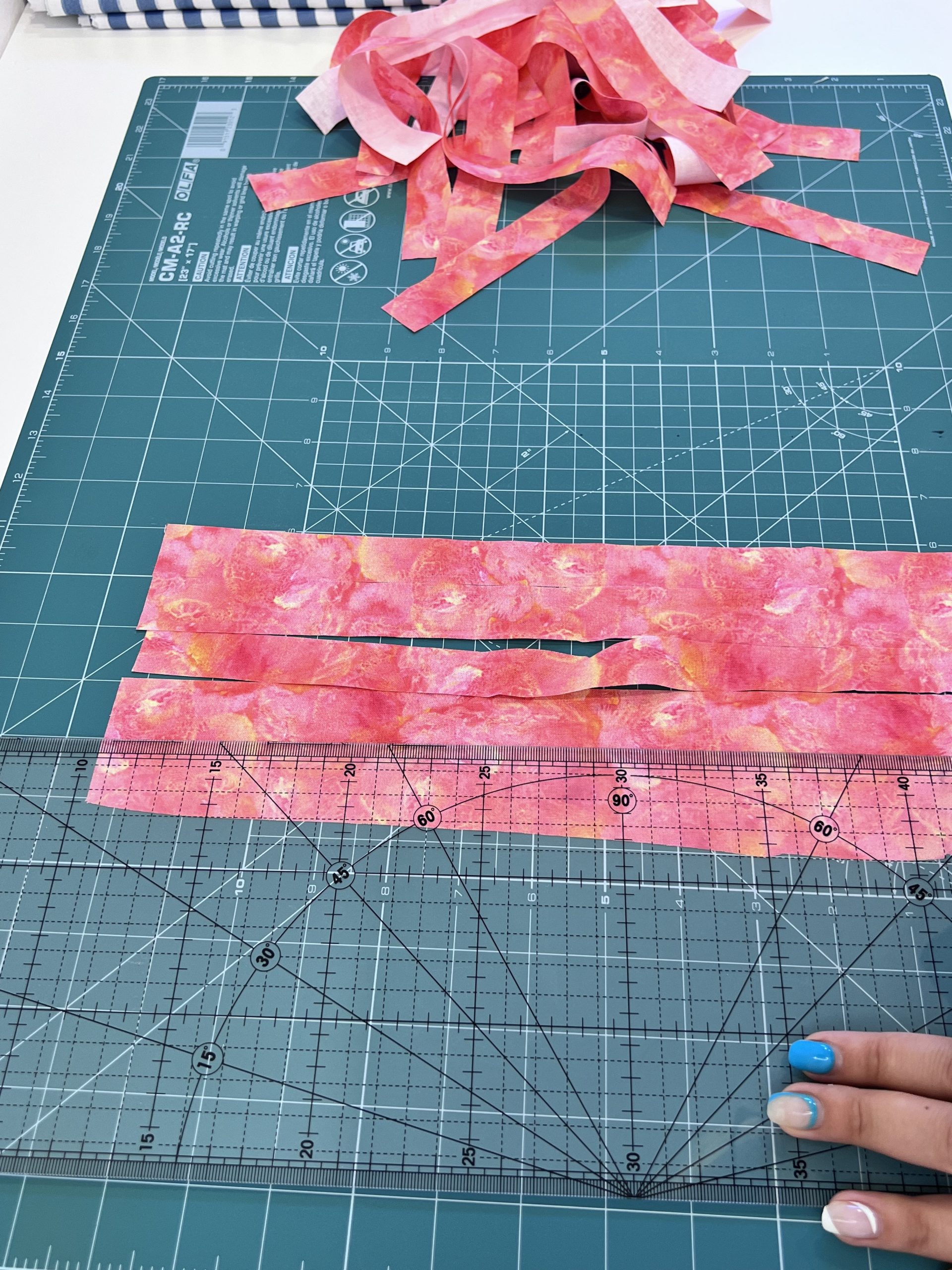making fabric strips